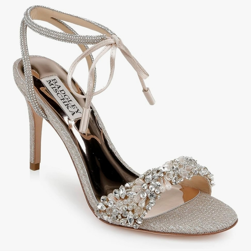 NEW Badgley Mischka Kaycee Ankle Strap Sandal, Size 8